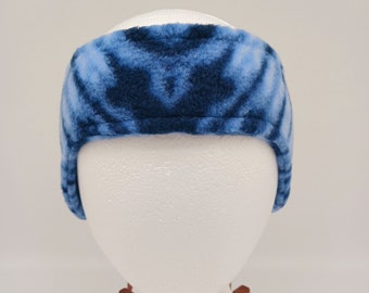 141 designs, Tie Dye Burst fleece ear warmer, headband, earring, ear scarf, cold weather accessory, hockey, skiing, figure skating, cheering