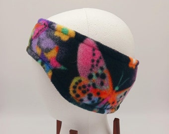 141 designs, Butterfly fleece ear warmer, headband, earring, ear scarf, cold weather accessory, hockey, skiing, figure skating, cheering