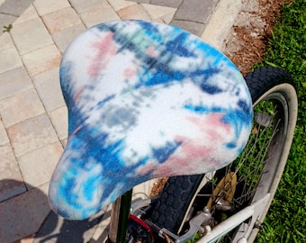 Tie Dye STREAKSKIN, plush bike seat cover, customized for anything on wheels, fun styles for active attitudes, life's waiting, ride on!