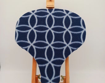 Geometric STREAKSKIN, plush bike seat cover, customizable for anything on wheels, fun styles for active attitudes, life's waiting, ride on!