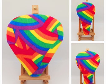 Rainbow bike seat cover, rainbow saddle cover, rainbow bicycle cover, rainbow pattern, rainbow print, bicycle accessory