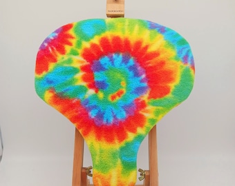 Tie Dye STREAKSKIN, plush bike seat cover, customizable for anything on wheels, fun styles for active attitudes, life's waiting, ride on!
