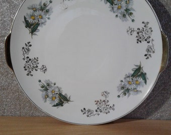 Manufacture de porcelaine Hutschenreuther et Handel. Assiette à gâteau/service vintage 27 cm.