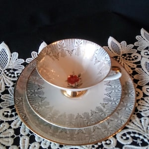 Mitterteich Porcelain Collector&#39;s Cup, Collector&#39;s Set, Coffee Cup, Collector&#39;s Trio, Coffee Set. Brand: 1945-