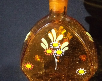 Vintage glass bottle liqueur bottle carafe