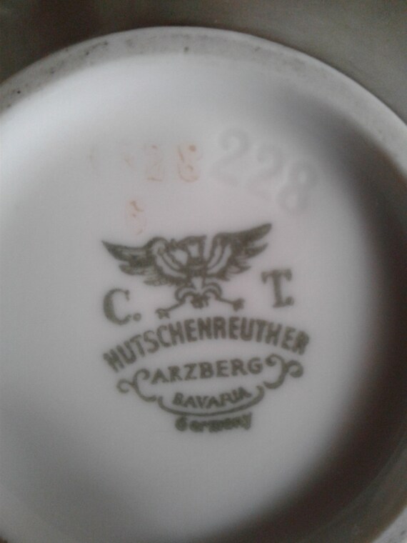 Hutschenreuther Porzellan Vase. Marke: 1948-1955