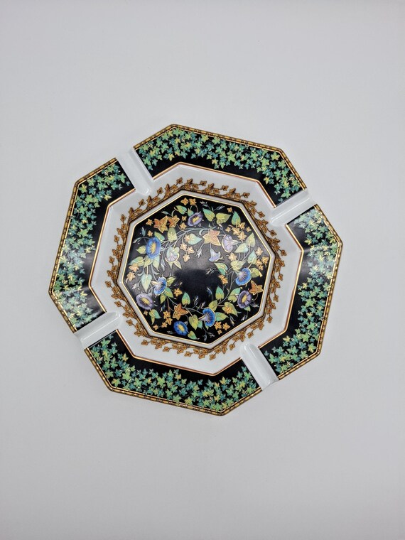 Rosenthal Versace Gold Ivy Porcelain Ashtray. - Etsy