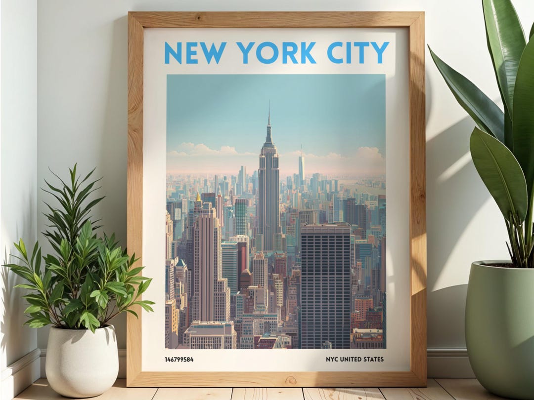 Travel Empire State Building Print – Elegant NYC Skyline Wall Art ...