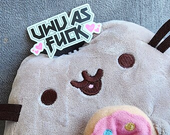 Kawaii UwU As F*ck Matte Vinyl Sticker / Custom Anime & Manga Art