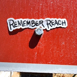 Remember Reach Matte Vinyl Sticker / Custom Halo Video Game Art