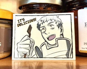 It's Delicious Laios Touden Matte Vinyl Sticker / Custom Delicious In Dungeon Manga & Anime Art