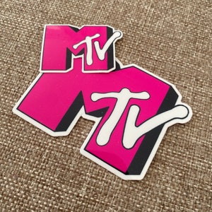 1990s Classic MTV Music Television Pink Sticker - 2 SIZE OPTIONS - Decal