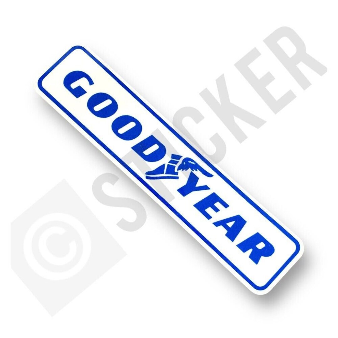Vintage Goodyear Sticker 18cm Blue 1960s 70s UV Protected - Etsy