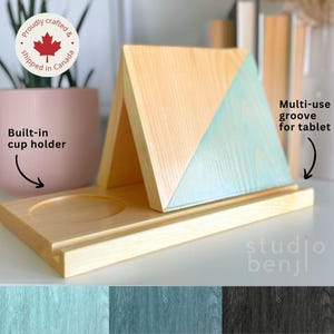 Wooden Triangle Book Stand, Book Holder for Reading, New Home Gift, Book Lover, Wooden Home Organizer, Wooden Home Decor