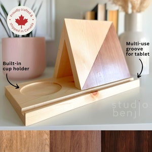 Wooden Triangle Book Stand, Book Holder for Reading, New Home Gift, Book Lover, Wooden Home Organizer, Wooden Home Decor