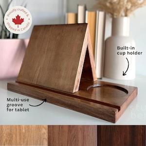 Wooden Triangle Book Stand, Book Holder for Reading, New Home Gift, Book Lover, Wooden Home Organizer, Wooden Home Decor