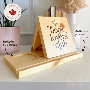 Wooden Triangle Book Stand, Book Holder for Reading, New Home Gift, Book Lover, Wooden Home Organizer, Wooden Home Decor