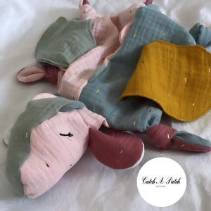 Colorful Colorful Glitter Dragon Cuddly Dragon Baby Boy Girl Neutral Comforter Birth Gift Baby Shower