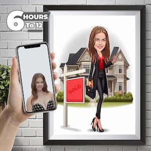 Custom Female Realtor, Custom realtor gift, Real Estate Agent Gift, Unique Gift for Realtor, Real Estate Appraiser Gift, Home Inspector Gift