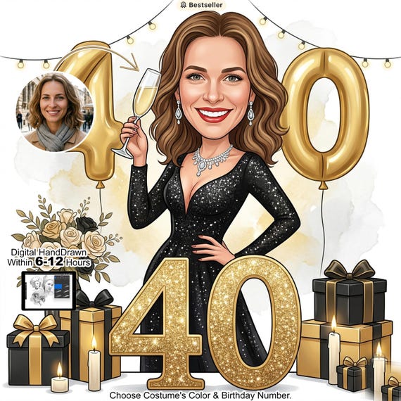 black dress for 40th birthday Birthday Photography