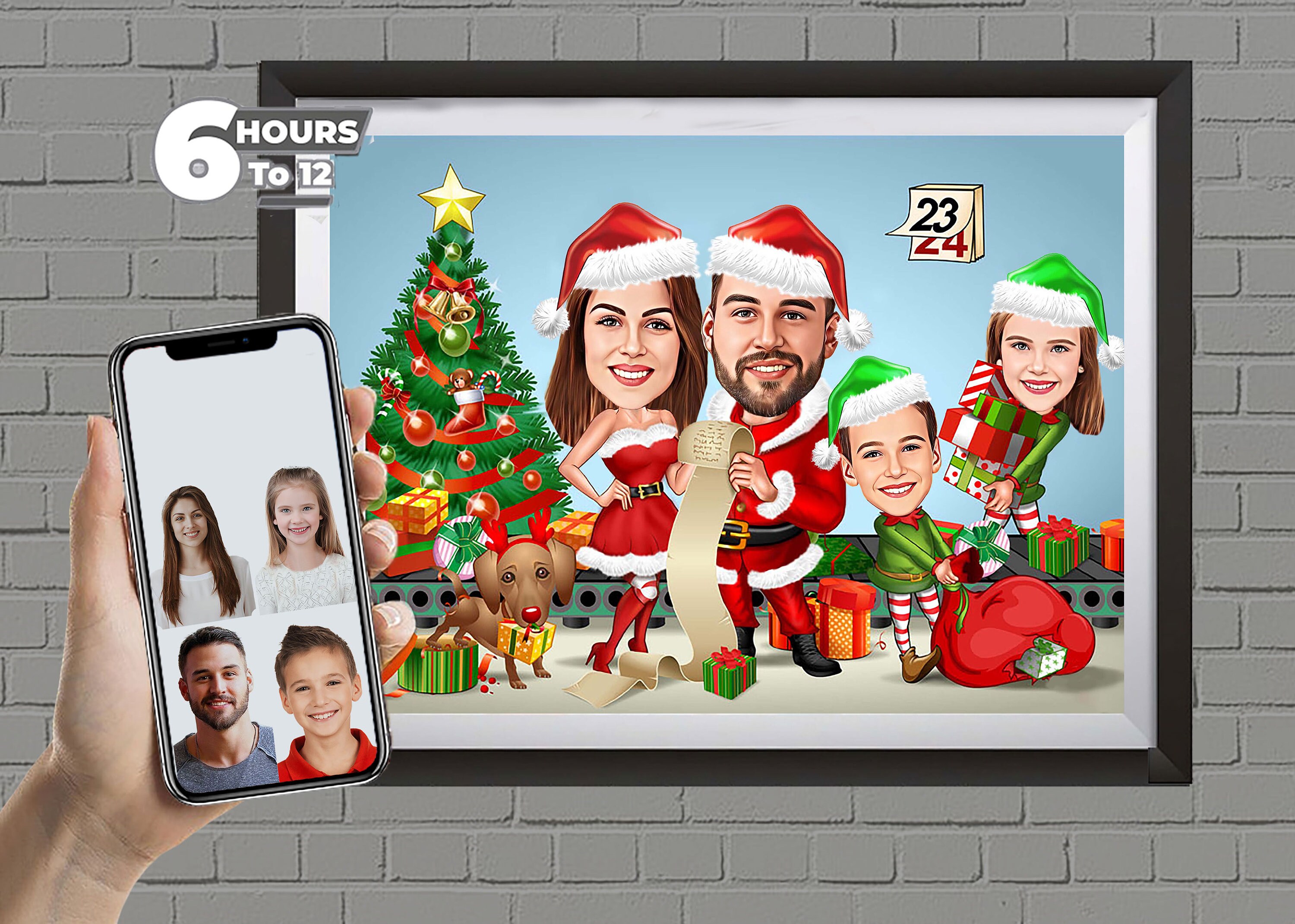 Christmas Caricature Romantic Christmas Caricature | Order Christmas Caricature Caricature Halloween Caricature Creature