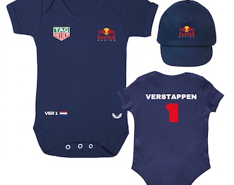 New Red Bull Baby Grow F1 Formula One Vest Bodysuit Babygrow Name