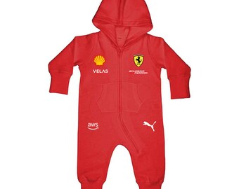 Ferrari Fleece Race Suit Childrens Costume F1 formula one