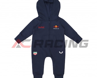 Red Bull Racing Formula One F1 Fleece Race Suit Childrens Hooded Jumpsuit