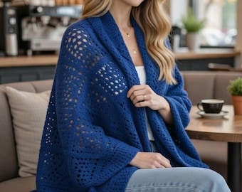 Japanese Lace Shawl Knitting Pattern PDF, Diamond Lace Wrap Pattern, Elegant Lace Scarf Pattern, Intermediate Knit Shawl, Instant Download