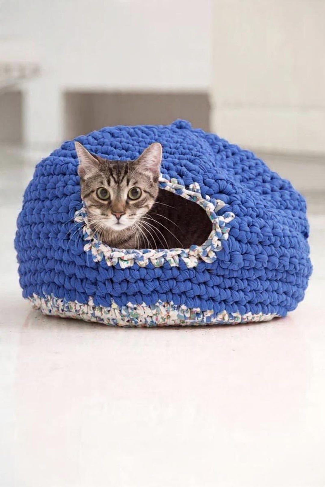 Cat Cave Crochet Pattern PDF, Easy Cat Bed Pattern, Modern Pet Pod ...