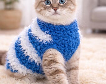 Holiday Pet Sweater Crochet Pattern PDF – Christmas Dog & Cat Sweater – Easy Festive Pet Outfit – Small to 1X Dog Coat Pattern
