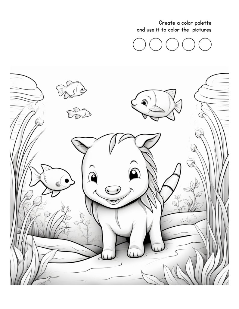 Funny Animals Coloring Pages Etsy