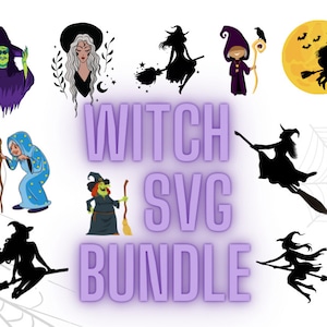 Witch Svg for Halloween - Scary Spooky Design Basic Witch Svg Bundle for Instant Download for Shirt,Mug and Halloween Wall Art