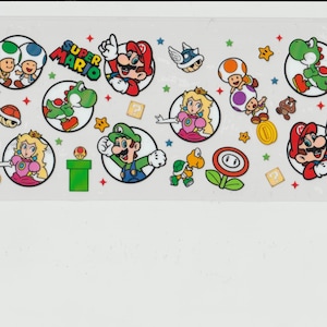 UV DTF 16oz Cup Wrap, Ready To Apply Full Color Transfers, Waterproof, Ready To Ship,  Libbey Glass Can