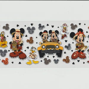 UV DTF 16oz Cup Wrap, Ready To Apply Full Color Transfers, Waterproof, Ready To Ship,  Libbey Glass Can