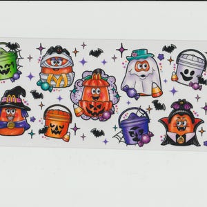 UV DTF 16oz Cup Wrap, Ready To Apply Full Color Transfers, Waterproof, Ready To Ship,  Libbey Glass Can