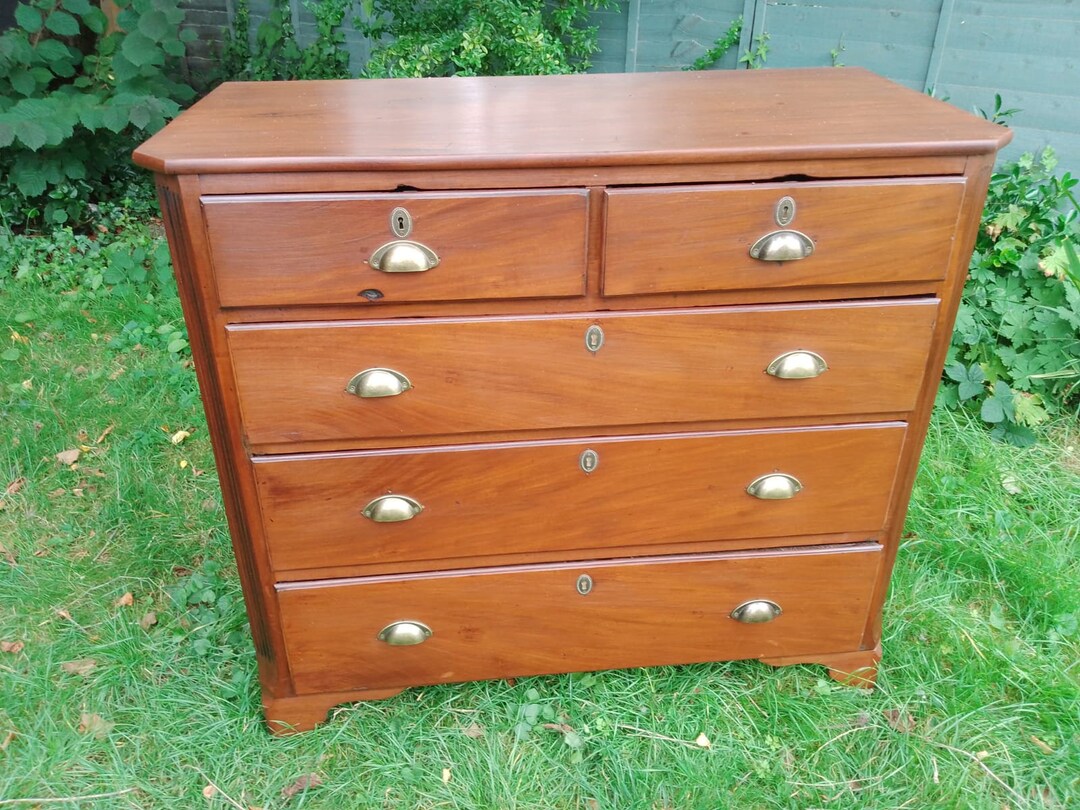 Antique Mahogany Chest of Drawers Etsy