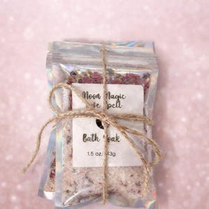 Moon Magic Bath Soak Set | Rose, Lavender, & Himalayan Salt