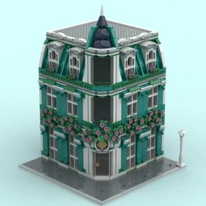 Lego lego turquoise corner modular building moc instructions