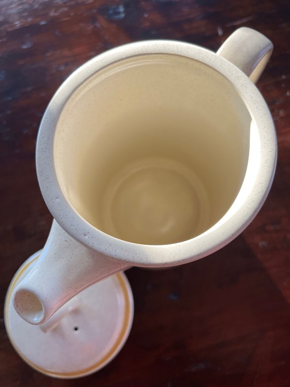 STONEWARE☆昭和レトロポップ☆vintage☆ MCM Hearthside Garden Festival Stoneware + Vintage Coffee Pot +