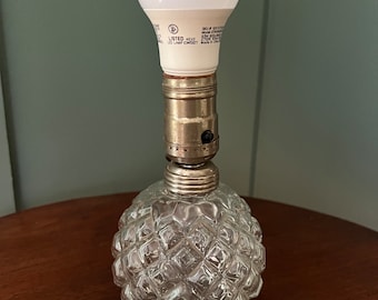 Très petite lampe de table vintage + verre transparent rond + lampe de salle de bain + lampe de cuisine