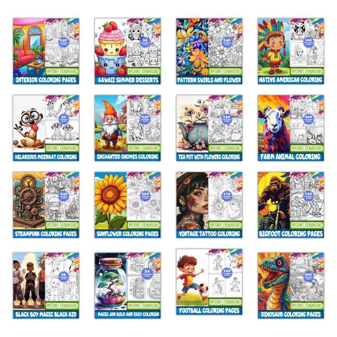 60000+ Coloring Pages Ultimate Bundle, Coloring Book Bundle, Cute ...
