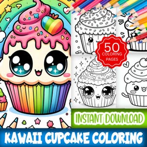 Kawaii Cupcake Coloring Pages, Cupcake, Kawaii Cupcake, Cupcake Coloring Pages, Coloring Pages, Kawaii Coloring, Cute Coloring Pages