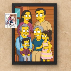 Simpsons Custom Portrait, Simpsonize Gift, Custom Simpson Art, Personal Gift, Anniversary Gift, Custom Portrait, Portrait Custom, Digital