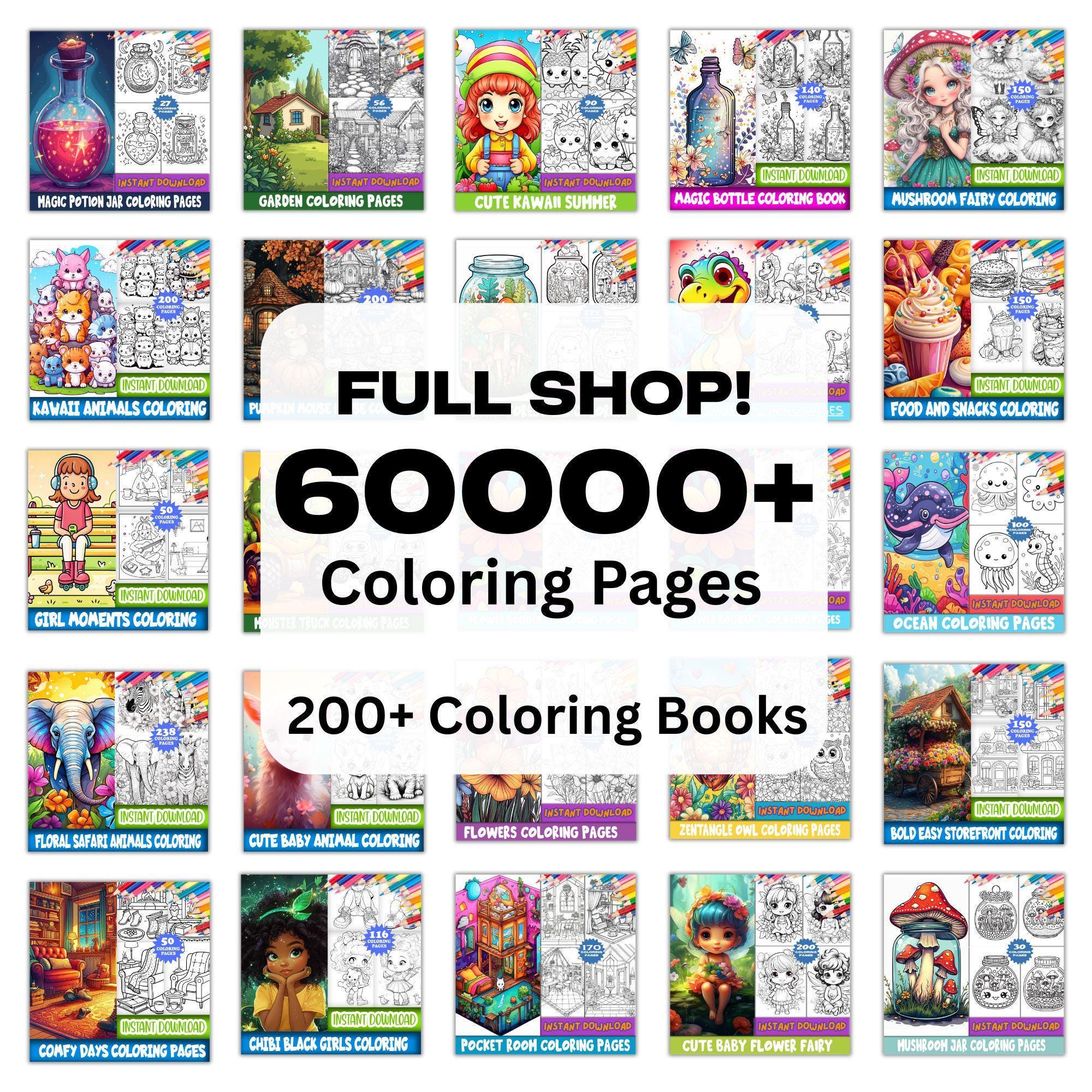 60000+ Coloring Pages Ultimate Bundle, Coloring Book Bundle, Cute ...