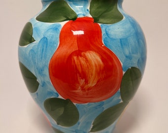 Vase à fleurs/fruits en céramique italienne Pottery Barn 20 cm de haut