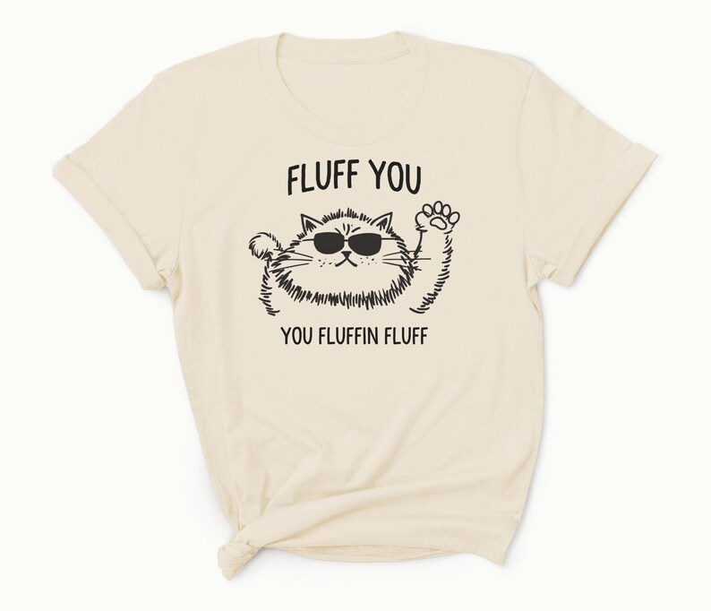 Funny 'Fluff You' Cat Lover Tank Top For Women - Cute Kitten Graphic, Casual Sleeveless Summer Top - View #3