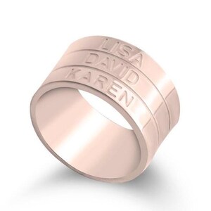 Stackable Name Rings, Dainty Name Stacking Ring, Personalized Ring with your Word Choice, Gift for Mom Ring, Mothers Ring Hypoallergenic