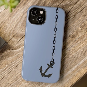 Anchor Design Nautical Phone Case, iPhone 16 15 14 13 12 11 Pro Max Case, Samsung Galaxy S22 S21 Ultra, Sea Lover Gift, MagSafe Compatible