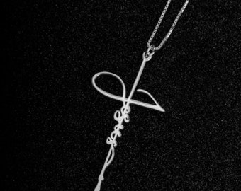 Jesus Cross Necklace, Women’s Sterling Silver Cross Necklace, Men’s Women’s Christian Necklace, Religious Mother’s Day Gift Ideas, Religion